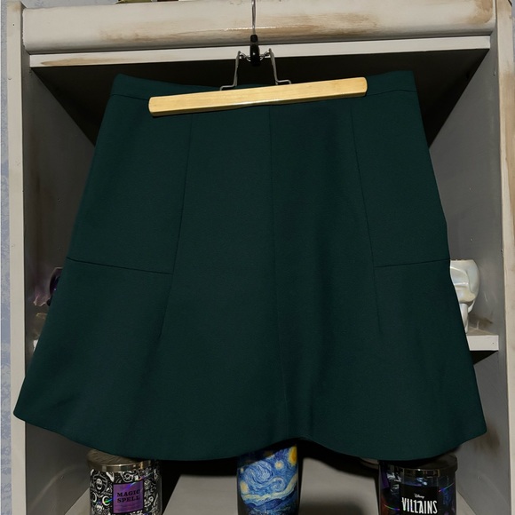 J Crew mini flair skirt green size 2 - Picture 2 of 6